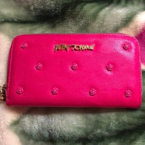 Hot pink Betsey Johnson wallet